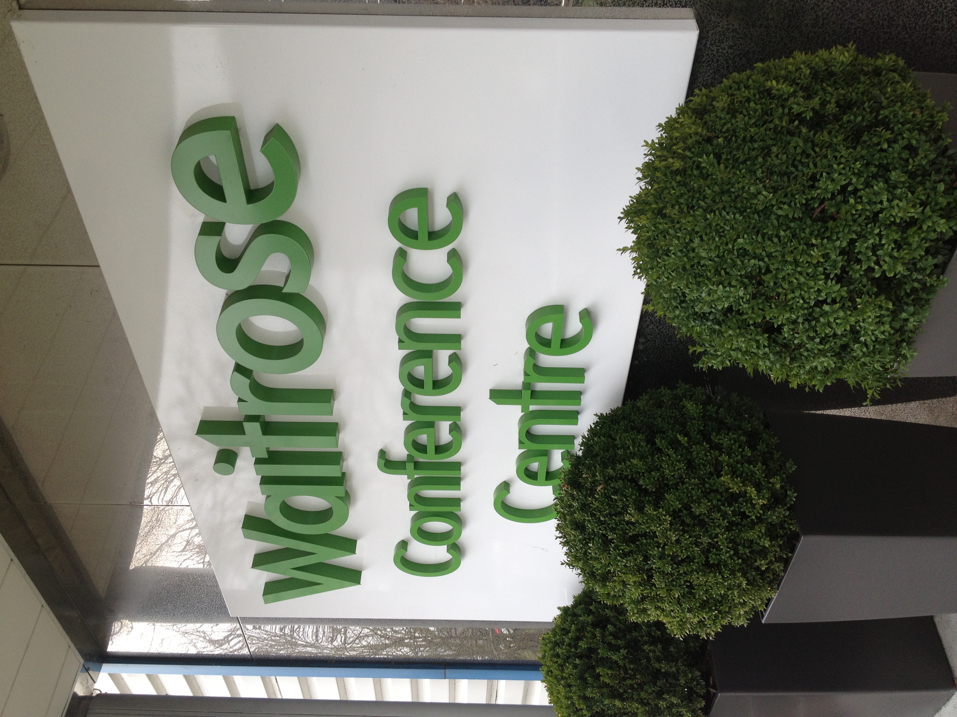 The entrance to the Waitrose Conference Centre